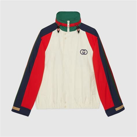 veste gucci multicolore homme|Veste en nylon et coton avec empiècement en multicolore.